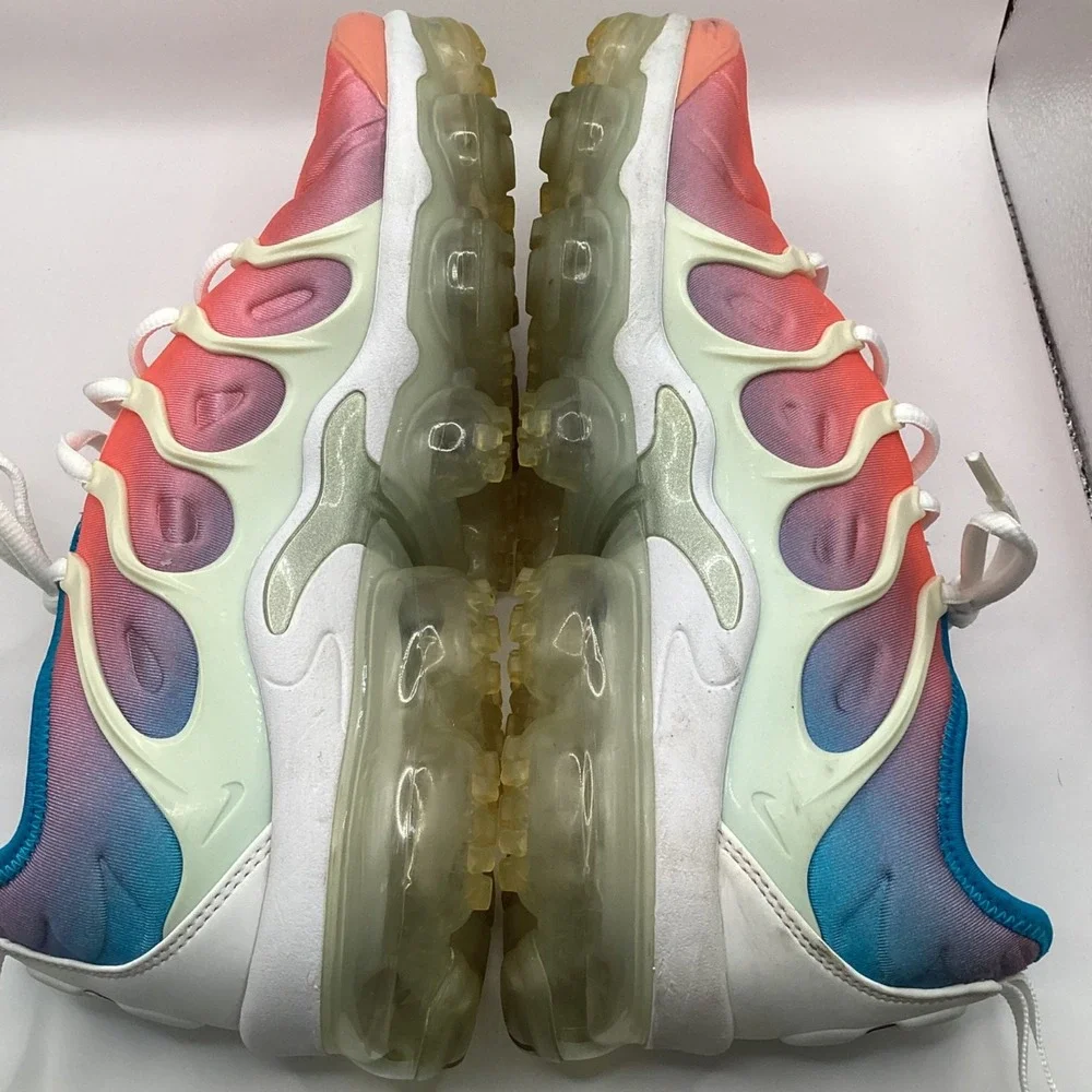 Ladies Nike Air VaporMax Plus Lava Glow Pink Blue Shoes Sneakers Size‎ 9